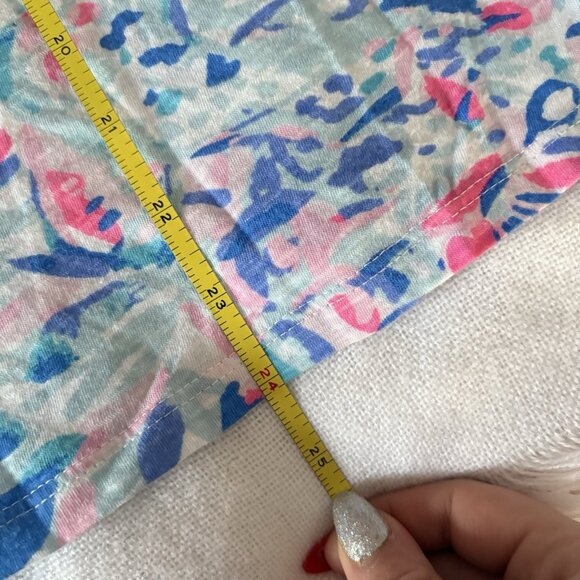 Lily Pulitzer Essie Tank Top Blue Pink Shirt Blouse Womens Size XS Summer Beach - Picture 5 of 9